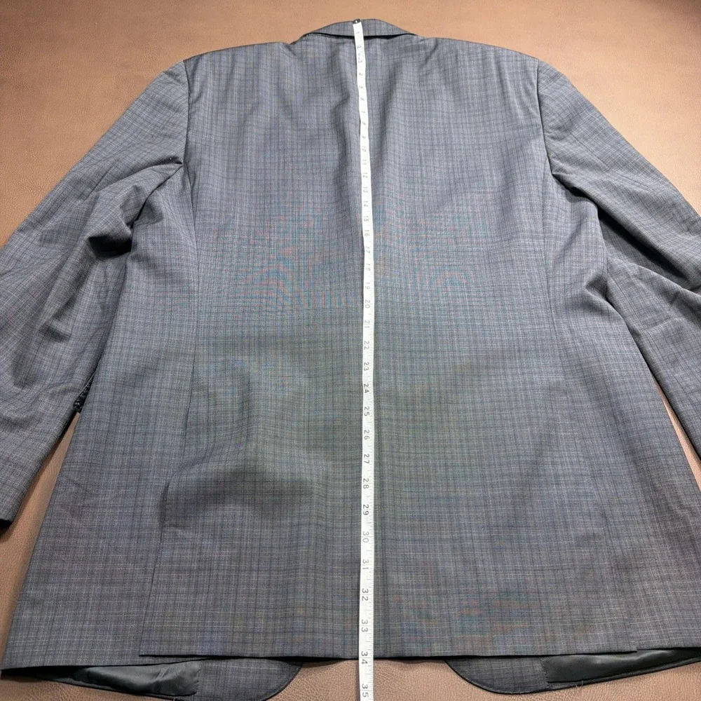 CANALI Travel Sport Coat Blazer WATER RESISTANT Gray Check Modern Italy 46L MINT